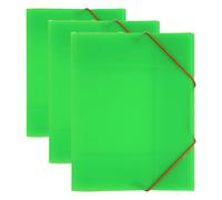 Grafoplás Carpeta A5 Gomas y Solapas, Verde (Paquete de 3)