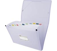 Grafoplas - Carpeta Acordeón Fuelle, Tamaño Folio, Color Lavanda Soft, 13 Posiciones, Poli Semirrígido Opaco, Incluye Etiqueta para Visores, Perfecto Clasificador Documentos Escolares y Oficina