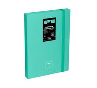 Grafoplas - Carpeta Archivadora de Proyecto, Lomo 3cm, Tamaño Folio, Tapa Rígida, PolyFoam, Resistente y Ultraligero, Color Mint, Colección Unequal Minimal, Perfecta para Documentos Escolares