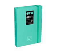 Grafoplas - Carpeta Archivadora de Proyecto, Lomo 5cm, Tamaño Folio, Tapa Rígida, PolyFoam, Resistente y Ultraligero, Color Mint, Colección Unequal Minimal, Perfecta para Documentos Escolares