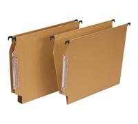 Grafoplas - Carpeta Colgange Tamaño Folio con Visor Transparente, Color Marrón