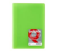 Grafoplás Carpeta con Fundas | 40 Fundas Transparentes | Tapas Semi-Rígidas de Polipropileno Translúcido | Perfecta para Documentos Din A4 | Disponible en Color Verde | Modelo Poliplás Translúcido