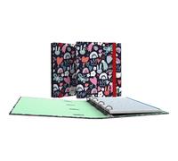 Grafoplas - Carpeta con Recambio A5, Carpebook Princess Bits&Bobs, Incluye Recambio Hojas 90g Cuadricula 5x5 Borde Color, Lomo Curvo Ergonómico, 4 Anillas Redondas 25mm, FSC, Perfecto Material Escolar