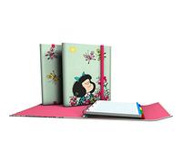 Grafoplas - Carpeta con Recambio y Solapa, Incluye Separadores, 4 Anillas D 25mm, Carpeplús, Diseño Mafalda Primavera, Certificado FSC
