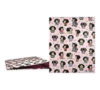 Grafoplas - Carpeta de Anillas A4, 4 Anillas Mixtas 25mm, Colección Mafalda Única, Suave al Tacto, Certificado FSC