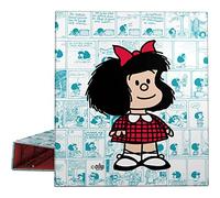 Grafoplas - Carpeta de Anillas A4, 4 Anillas Mixtas 40mm, Colección Mafalda Viñetas, Suave al Tacto, Certificado FSC