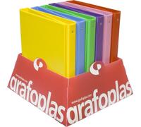 Grafoplas Carpeta de Anillas Colors Forrada en PVC 25mm Expositor de 12 Unidades