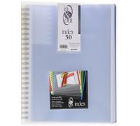 Grafoplas - Carpeta de Fundas Extraibles, A4, 50 Fundas Transparentes con Reborde en 5 Colores