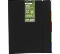 Grafoplas - Carpeta de Fundas Extraibles a4 In&Out ECO, 30 Fundas Extra Recicladas 70%, Tapas Rígidas Recicladas 100%, Cambio Fundas Rápido y Práctico, Incluye 5 Separadores y Guía, Cierre Gomas