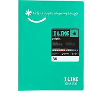 Grafoplás - Carpeta de Fundas, Tamaño Folio, Color Turquesa, 30 Fundas Transparentes Polipropileno, Like, Poliplás