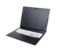 Grafoplás | Carpeta Documentos PVC | Negro | Tamaño Folio | Bolsa Interior | Cierre Gomas Elásticas | 33x25cm