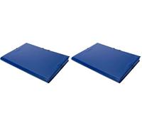 Grafoplás | Carpeta Documentos PVC | Tres Solapas | Azul | Gomas Elásticas de Cierre | Tapa dura | Tamaño Folio | 33x25cm (Paquete de 2)