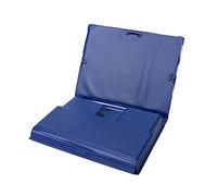 Grafoplas - Carpeta Escolar Tres Solapas, PVC, Azul, Tamaño Cuarto, Tapa Dura, Gomas de Cierre, 24, 5x20cm
