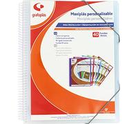 Grafoplas - Carpeta Fundas Personalizable, Maxiplás, 40 Fundas, Natural, 30.8 x 24 x 20