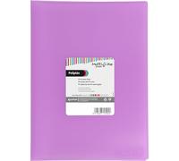 Grafoplás | Carpeta Fundas Plastico | 50 Fundas Transparentes | Tamaño Folio | Color Lavanda | Tapas Flexibles | Poliplás Multiline | Perfecto Material Escolar y de Oficina