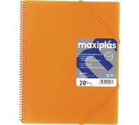 GRAFOPLAS CARPETAS A4 20 FUNDAS A4 ESPIRAL MAXIPLAS NARANJA