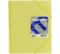 GRAFOPLAS CARPETAS A4 30 FUNDAS A4 ESPIRAL MAXIPLAS AMARILLO SOFT