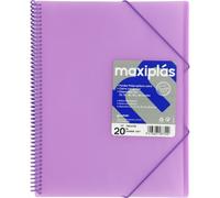 GRAFOPLAS CARPETAS A4 30 FUNDAS A4 ESPIRAL MAXIPLAS LAVANDA SOFT