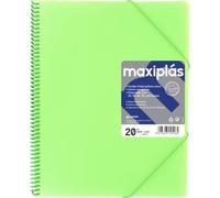 GRAFOPLAS CARPETAS A4 30 FUNDAS A4 ESPIRAL MAXIPLAS VERDE