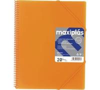 GRAFOPLAS CARPETAS A4 40 FUNDAS A4 ESPIRAL MAXIPLAS NARANJA
