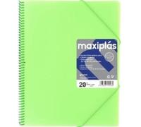 GRAFOPLAS CARPETAS A4 60 FUNDAS A4 ESPIRAL MAXIPLAS VERDE