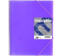 GRAFOPLAS CARPETAS A4 60 FUNDAS A4 ESPIRAL MAXIPLAS VIOLETA