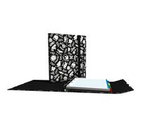 Grafoplas - Carpetas Anillas con Recambio y Solapa, Carpeplús Elena Corredoira Elements, Incluye Separadores, Goma Elástica Cierre, Lomo Ergonómico, Papel Cudricula 5x5 90g a4, Certificado FSC