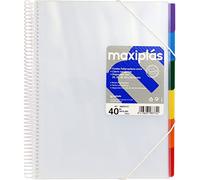 Grafoplas - Carpetas con 40 Fundas Transparentes, Separadores Removibles, Peine Guía, Mecanismo Espiral, Multicolors