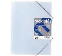Grafoplas | Carpetas de Fundas Plastico a4 | 20 Fundas Transparentes | Tapas Rígidas Blancas | Espiral PVC | Apertura 360 | Incluye Sobre | Archiva Material Escolar y de Oficina | Maxiplás Traslúcidos
