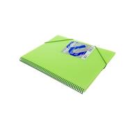 Grafoplas - Carpetas de Fundas Plastico a4, 30 Fundas Transparentes, Tapas Rígidas Verde Claro, Espiral, Apertura 360, Incluye Sobre, Archiva Material Escolar y de Oficina, Maxiplás Traslúcidos