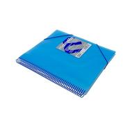 Grafoplas | Carpetas de Fundas Plastico a4 | 50 Fundas Transparentes | Tapas Rígidas Azules | Espiral PVC | Apertura 360 | Incluye Sobre | Archiva Material Escolar y de Oficina | Maxiplás Traslúcidos
