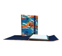 Grafoplas | Clasificador Anillas A4 con Recambio y Solapa | Carpeplús Hawaii Bits&Bobs | Incluye Separadores | Goma Elástica Cierre | Lomo Curvo Ergonómico | Papel Cudricula 5x5 90g | Certificado FSC