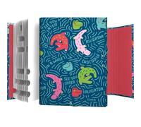 Grafoplas - Clasificador Escolar, Elena Corredoira Alligator, 12 Posiciones, Tamaño Folio, Cartón Plastificado Suave al Tacto, Certificado FSC, Perfecto para Clasificar Tu Material Escolar