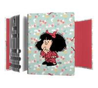 Grafoplas - Clasificador Escolar Mafalda Pijama, 12 Posiciones, Cartón Plastificado Tacto Suave, Tamaño Folio, 35x26x2cm, Certificado FSC, Perfecto para Clasificar Tu Material Escolar
