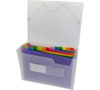 GRAFOPLAS CLASIFICADOR Transparente 02961000 Fuelle PP Multicolors 328 * 242 * 30 13 DEPARTAMENTOS Interiores Multicolor Cierre ELÁSTICOS