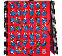 Grafoplas - Colección Katuki Saguyaki Carpeta con Espiral, 30 Fundas Transparentes, Modelo Bull, A4