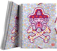 Grafoplas - Colección Katuki Saguyaki Carpeta con Espiral, 30 Fundas Transparentes, Modelo Pirate Heart, A4, Perfecto para Archivar Documentos Escolares