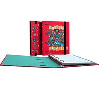 Grafoplas - Colección Katuki Saguyaki Carpeta con Recambio, 100 Hojas Microperforadas, Cuadrícula 5mm y Borde de Color, Multicolor, A5