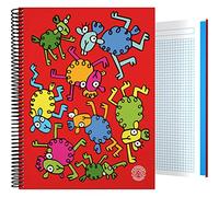 Grafoplas - Colección Katuki Saguyaki Cuaderno, Cuadriculado 5 Mm, Modelo Lana, A4