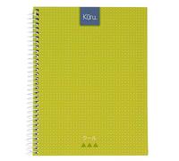 Grafoplas - Colección Kuru Cuaderno con Espiral, Cuadriculado 5 Mm, Verde, A5