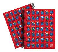 Grafoplas - Cuaderno A5, Espiral, Tapa Dura Cartón Forrado, Cuadricula 5x5, Certificado FSC, Colección Katuki Saguyaki, Bull