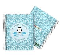 Grafoplas - Cuaderno A5, Espiral, Tapa Dura Cartón Forrado, Cuadricula 5x5, Certificado FSC, Colección Wise Planet, Pingüino
