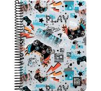 Grafoplas - cuaderno cuarto, 80 hojas cuadriculadas 4x4 90g, tapa plas
