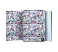 Grafoplas - Cuaderno Cuarto, 80 Hojas Cuadriculadas 4x4 90g, Tapa Plastico, Espiral, Colección Diseño Bits&Bobs Pop Up Design Dragons, Certificado FSC