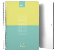 Grafoplas - Cuaderno de Puntos, Tamaño Folio, Turquesa, Tapa Flexible Plástico, Kuru, 80 Hojas Papel 90 Gramos, Dots