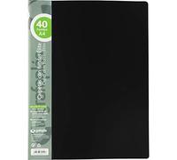 Grafoplas - Élite Carpetas con Fundas, 40 Fundas, Cubiertas semirrígidas, Negro, A4