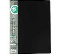 Grafoplas - Élite Carpetas con Fundas, 60 Fundas, Cubiertas semirrígidas, Negro, A4
