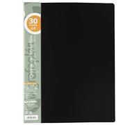 Grafoplas - Élite Carpetas con Fundas, A4, 30 Fundas Transparentes, Cubiertas semirrígidas, Negro