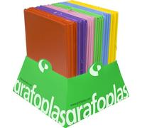 GRAFOPLAS Expositor de 24 carpetas de gomas y solapas PVC Colors Fº