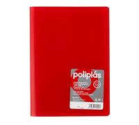 Grafoplas I Carpeta con Fundas Plastico I 30 Fundas Transparentes I Tamaño Din A4 Rojo I Serie Poliplas Opaco I Fabricados en España I Tapas Flexibles I Gran Capacidad de Almacenaje
